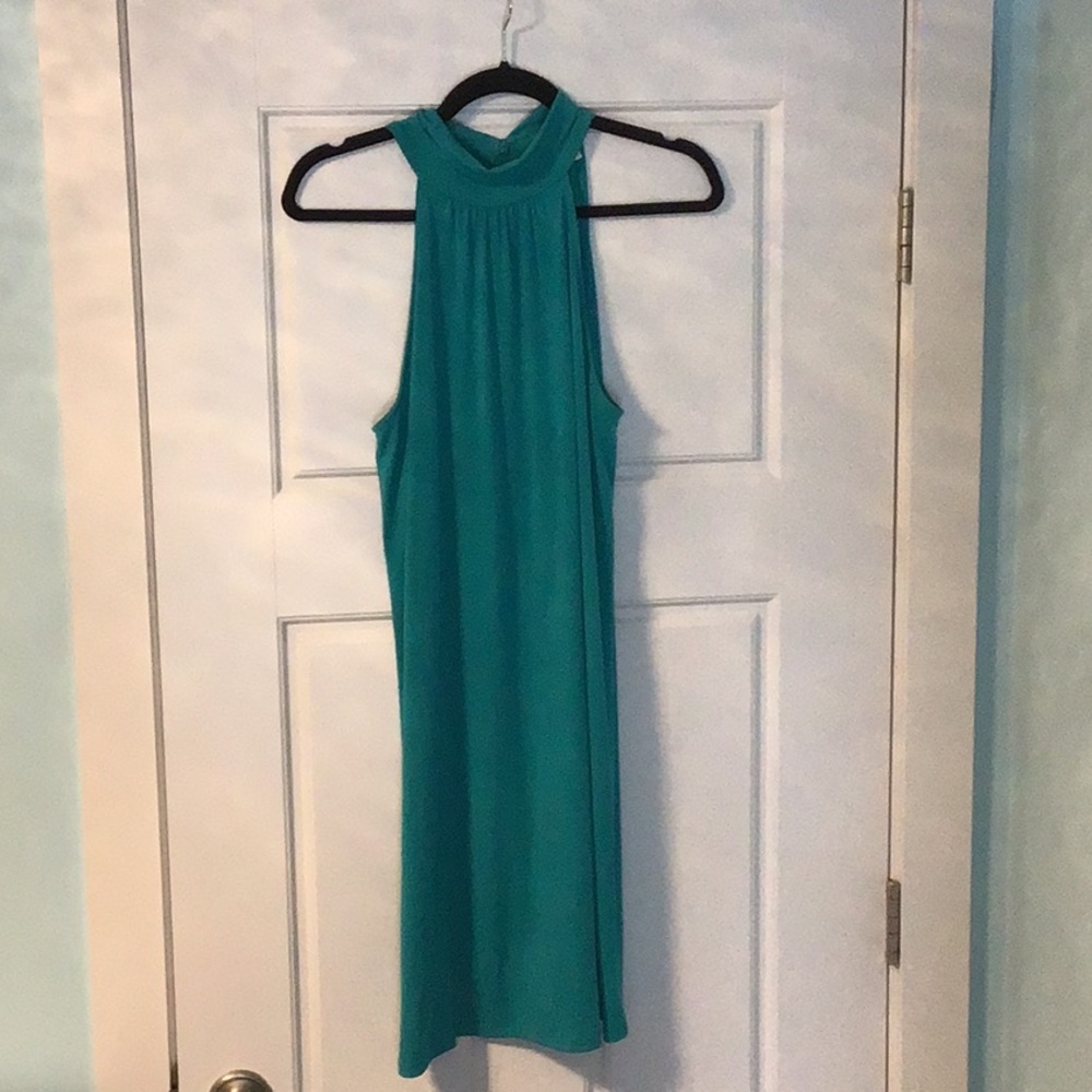 Chic Teal Sleeveless Dress